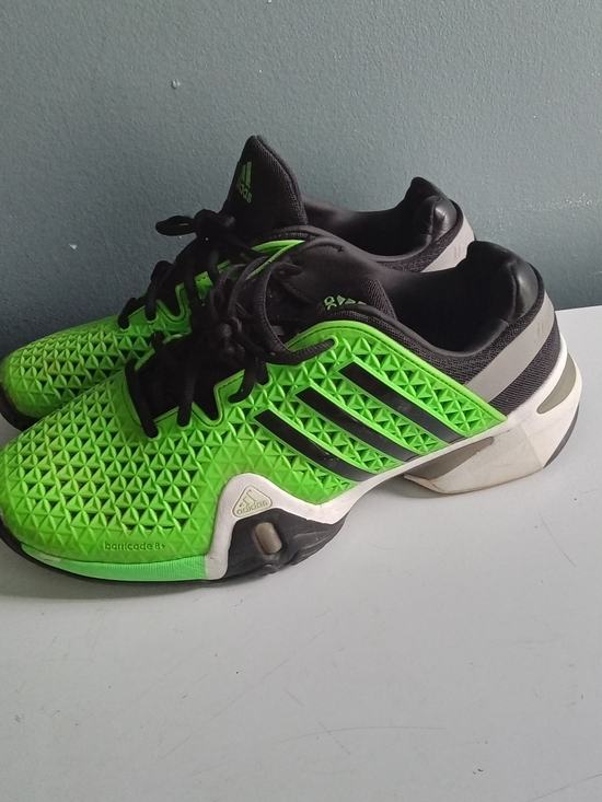 Adidas Barricade 8+ Solar Green Black Tennis Shoes Mens 11 F32237 main image 7